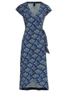 Falcao Stingrays-Print V-Neck Midi Dress Raja