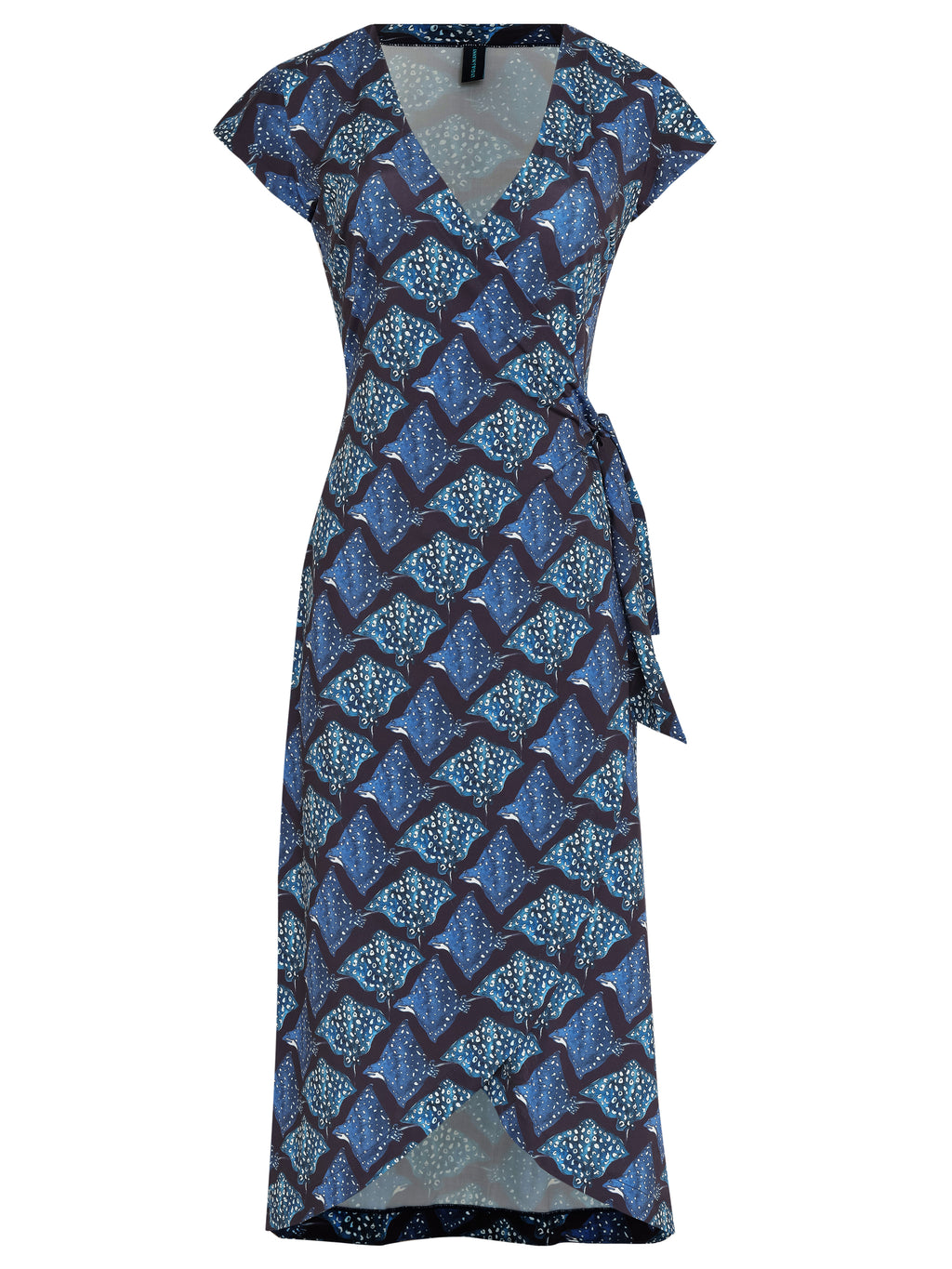Falcao Stingrays-Print V-Neck Midi Dress