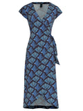 Falcao Stingrays-Print V-Neck Midi Dress