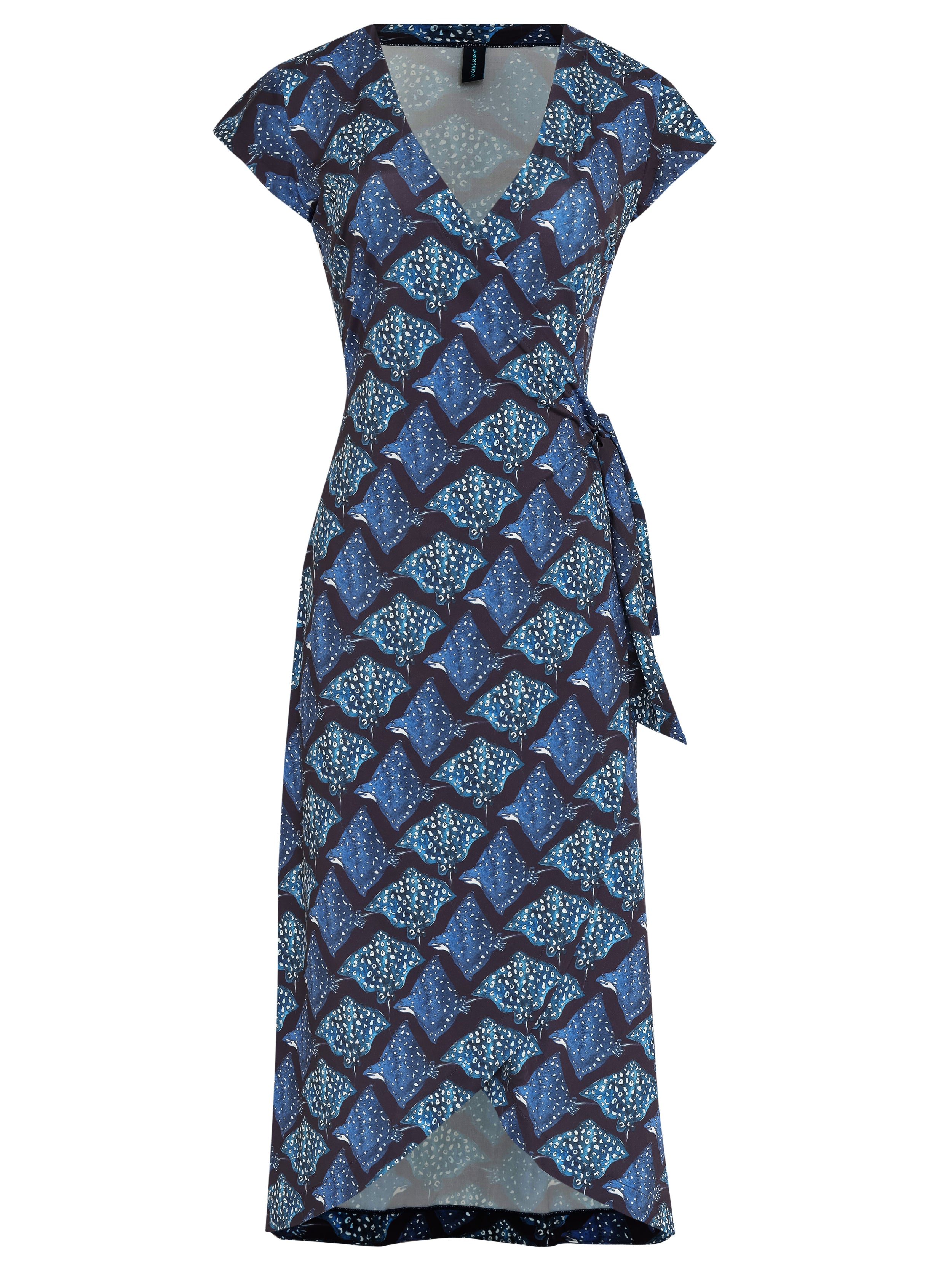 Falcao Stingrays-Print V-Neck Midi Dress