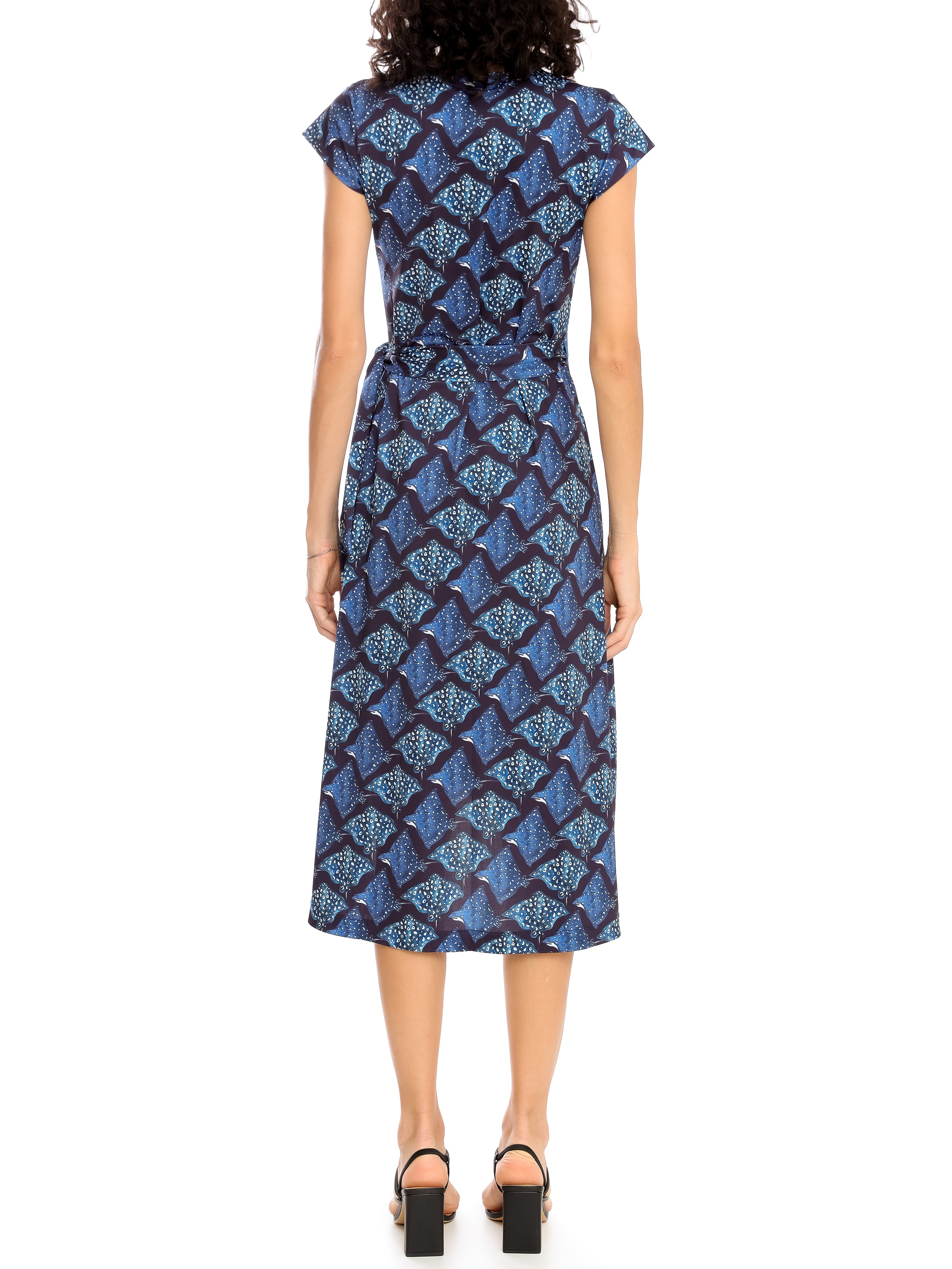Falcao Stingrays-Print V-Neck Midi Dress