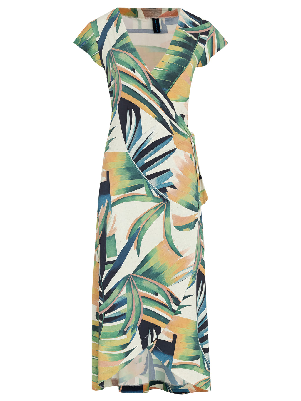 Falcao Foliage-Print V-Neck Midi Dress