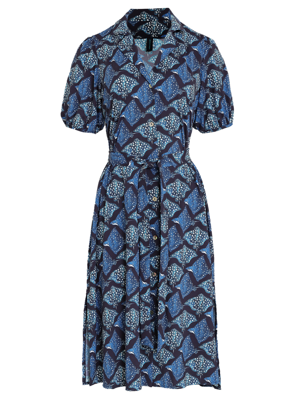 Themis Stingrays-Print Midi Dress Raja