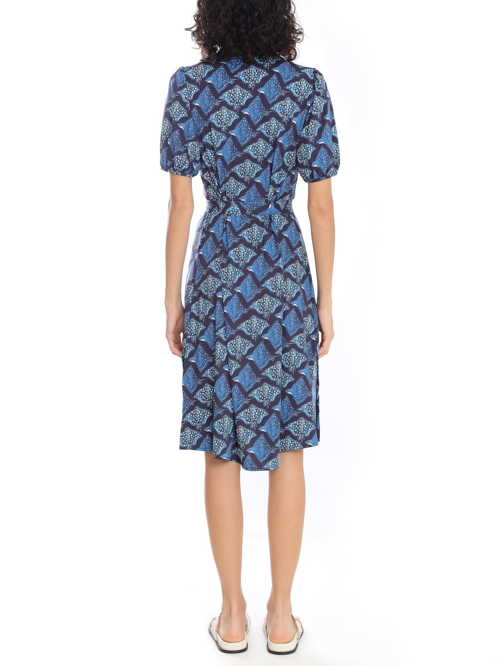 Themis Stingrays-Print Midi Dress Raja