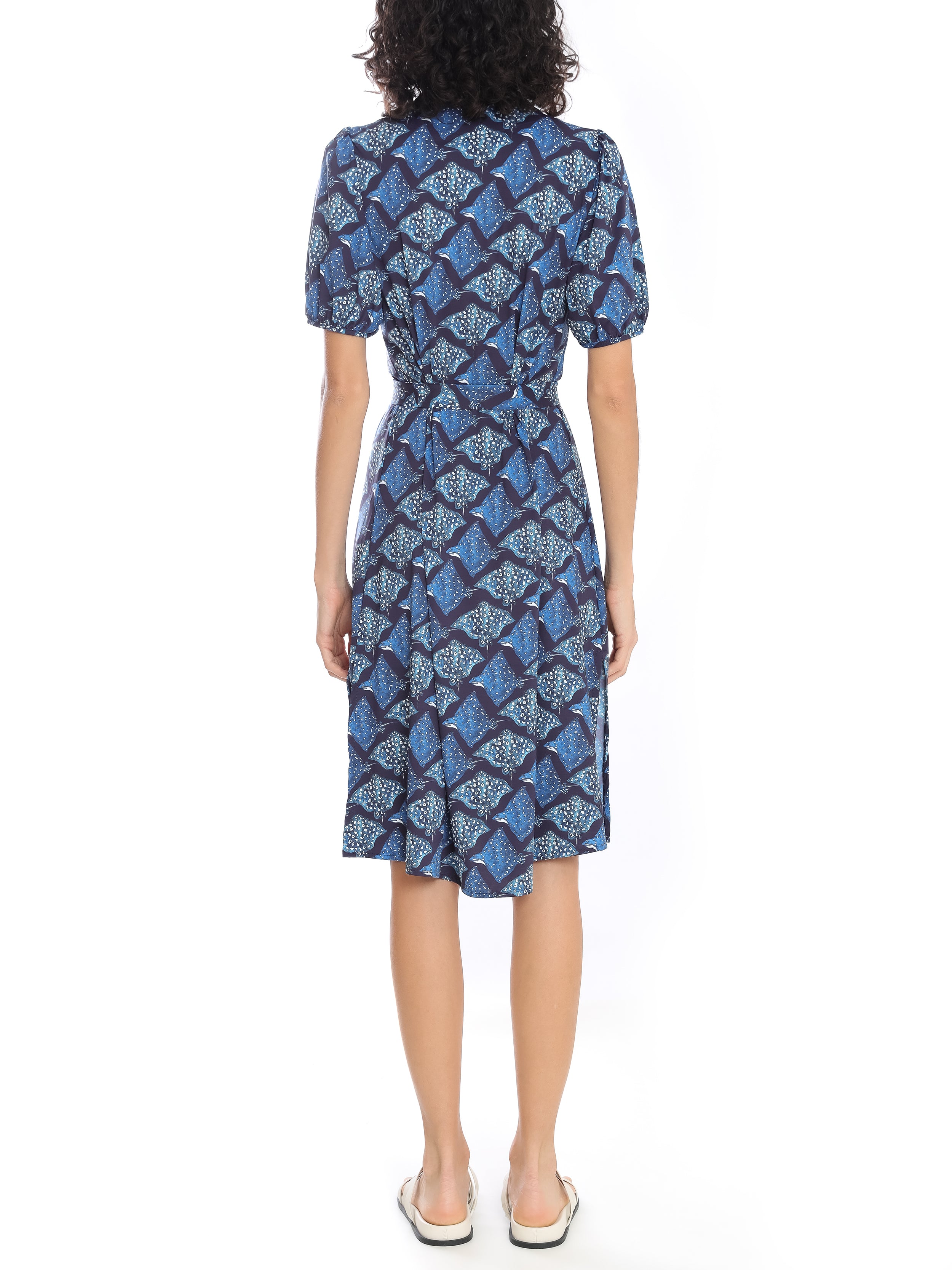 Themis Stingrays-Print Midi Dress Raja