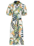 Themis Foliage-Print Midi Dress Sumatra