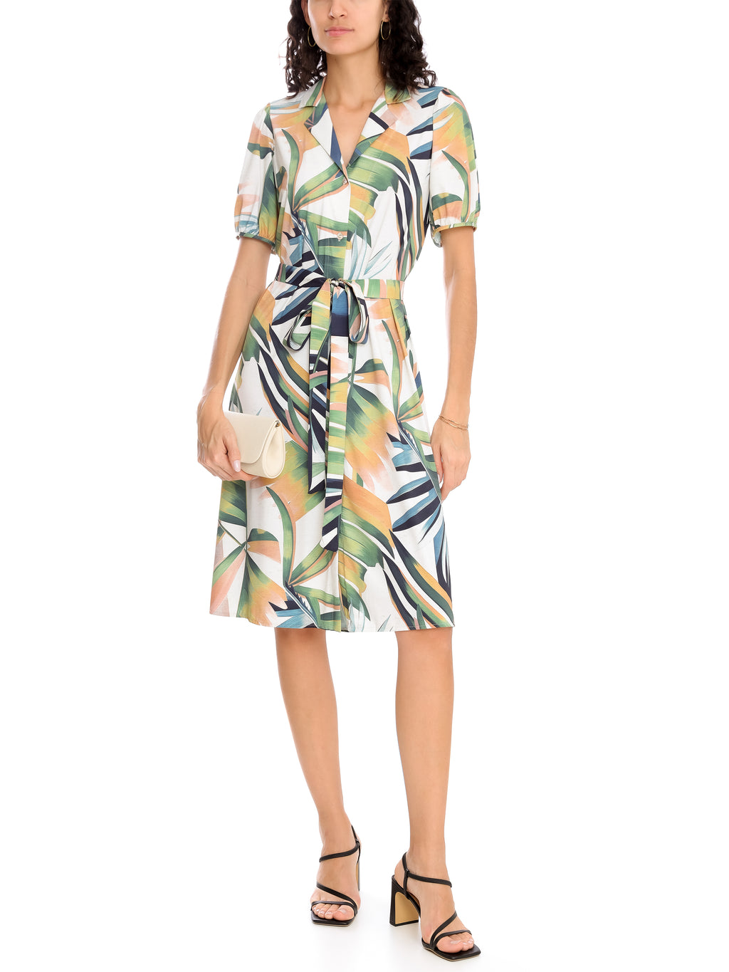 Themis Foliage-Print Midi Dress Sumatra