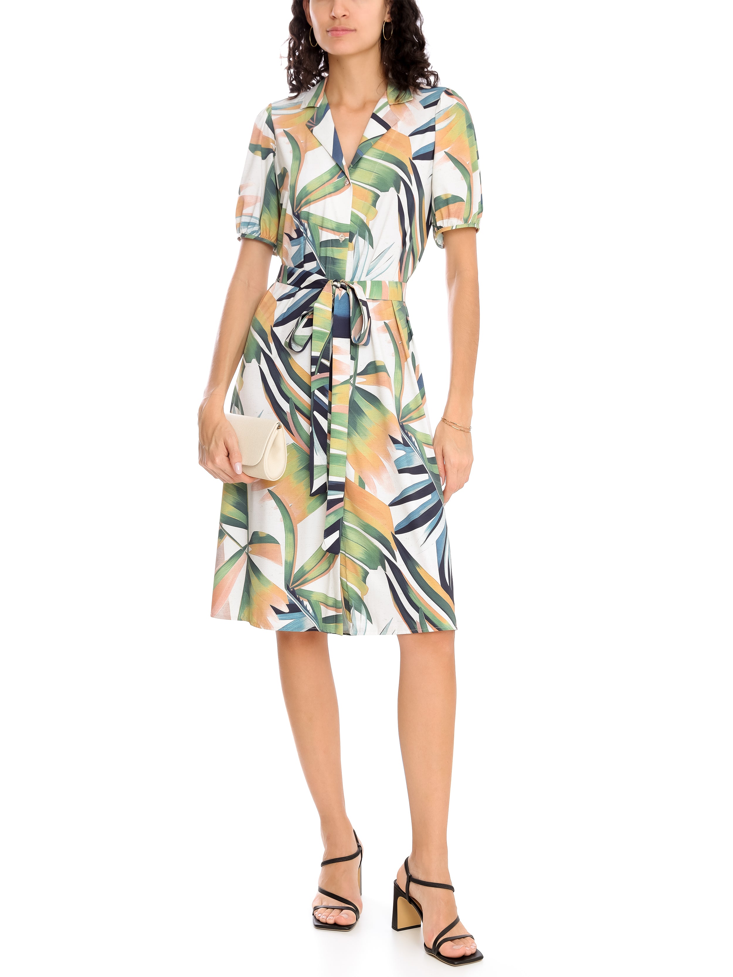 Themis Foliage-Print Midi Dress Sumatra