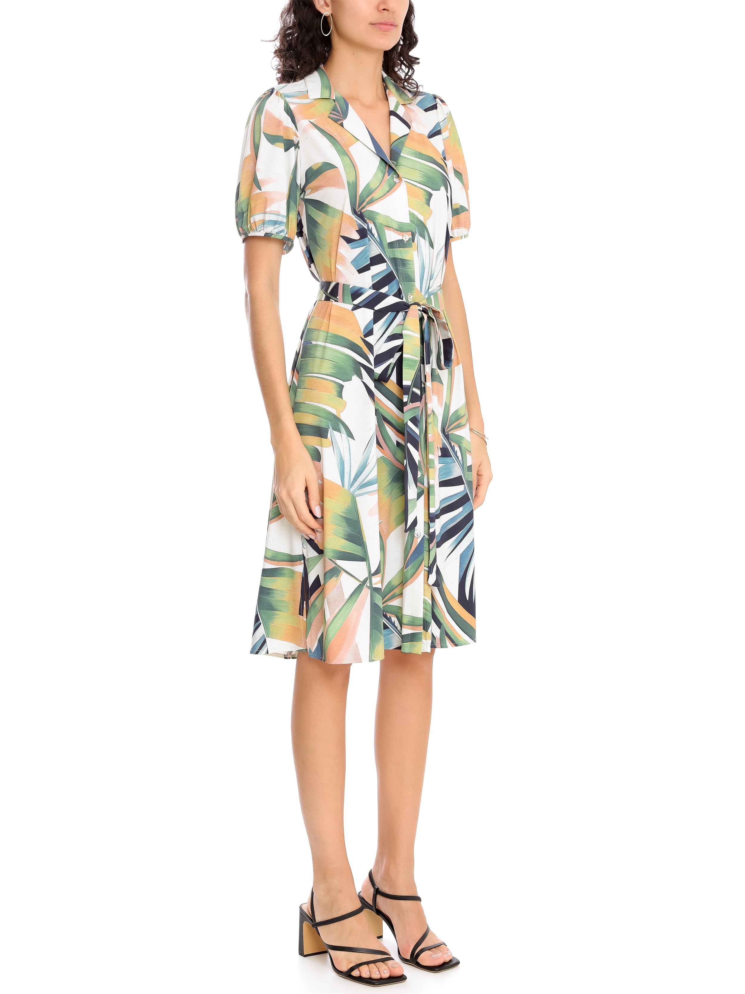 Themis Foliage-Print Midi Dress Sumatra