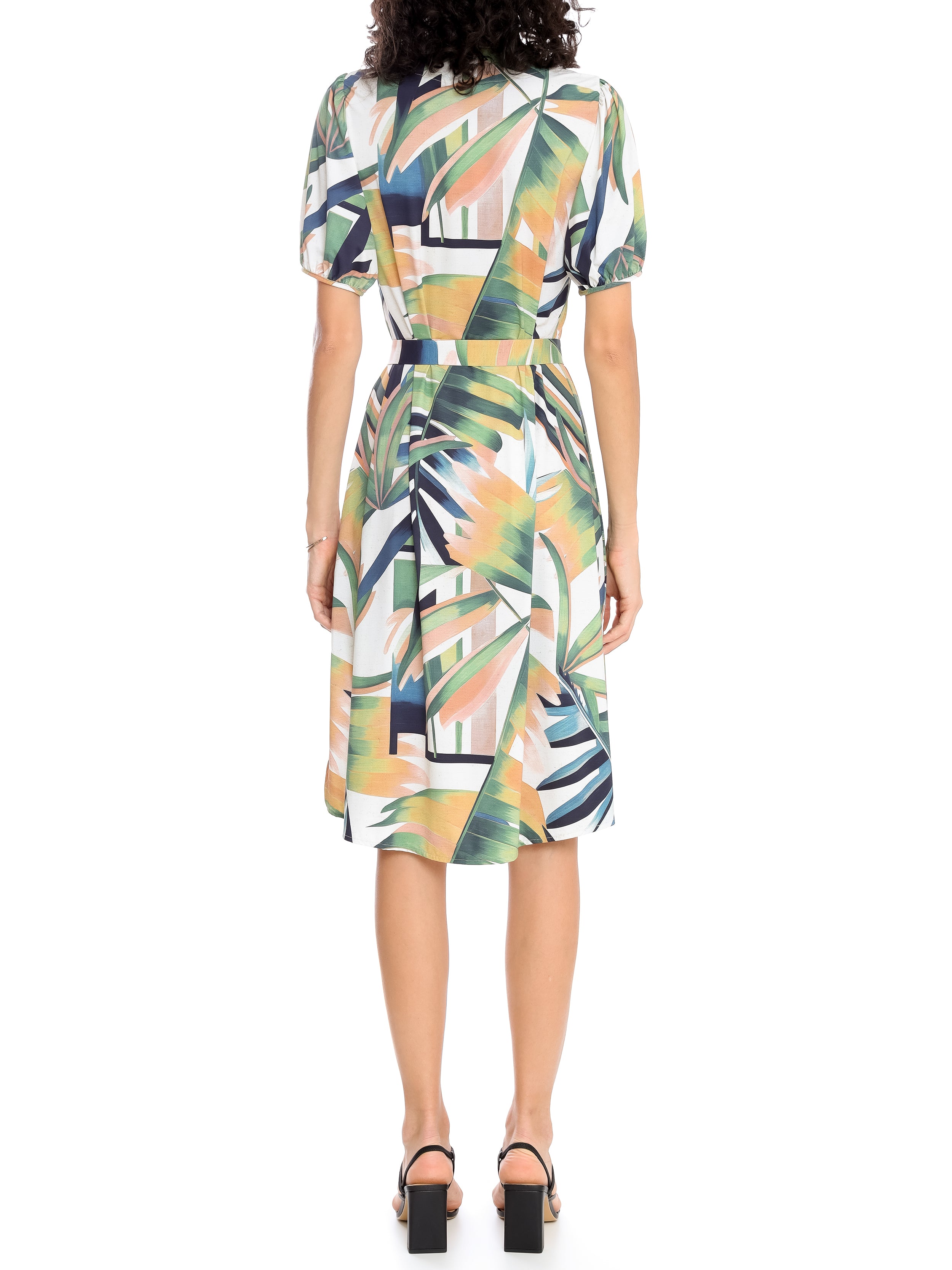 Themis Foliage-Print Midi Dress Sumatra