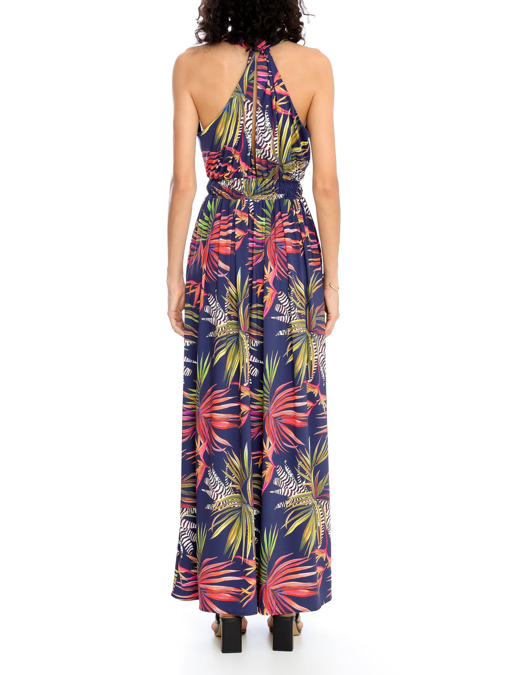 Inanna Foliage-Print V-Neck Dress Jakarta