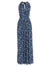 Inanna Stingrays-Print V-Neck Dress Raja