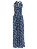 Inanna Stingrays-Print V-Neck Dress Raja