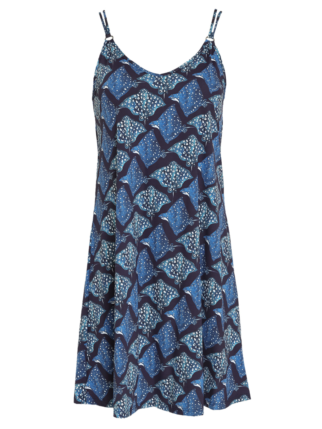 Sardenha Stingrays-Print Striped Mini Dress Raja