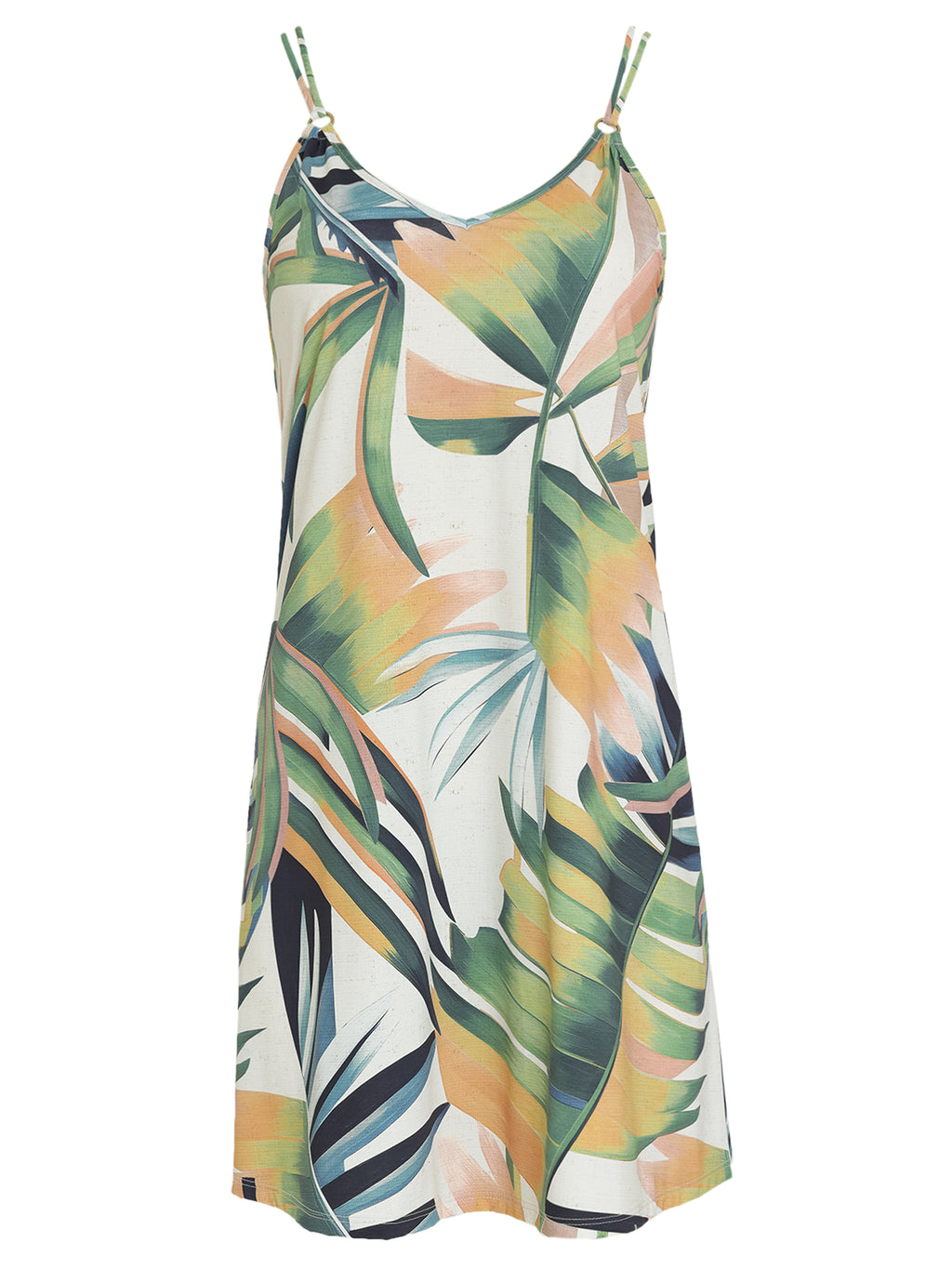 Sardenha Foliage-Print Mini Dress Sumatra