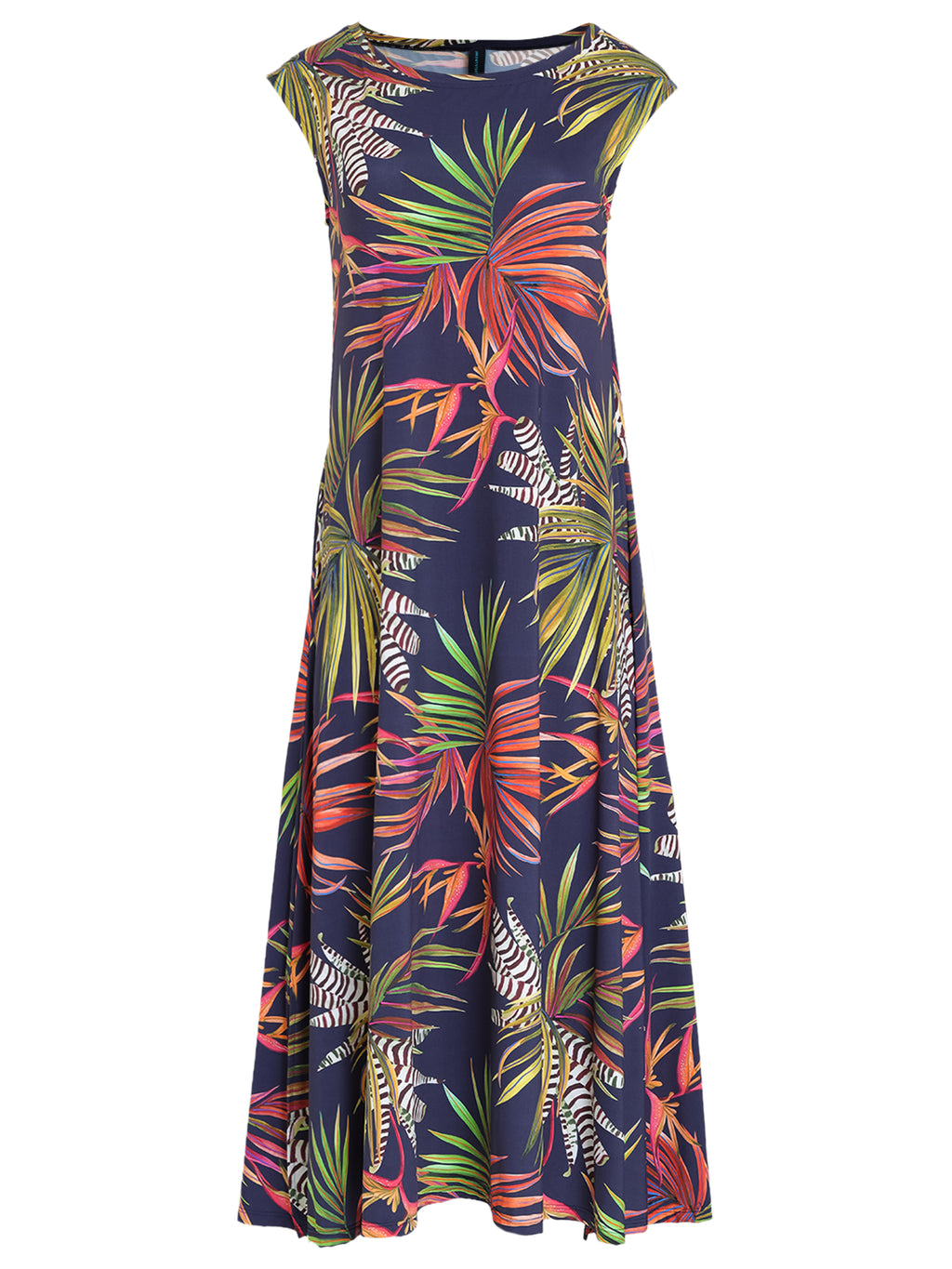 Tiê Foliage-Print Midi Dress