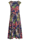 Tiê Foliage-Print Midi Dress