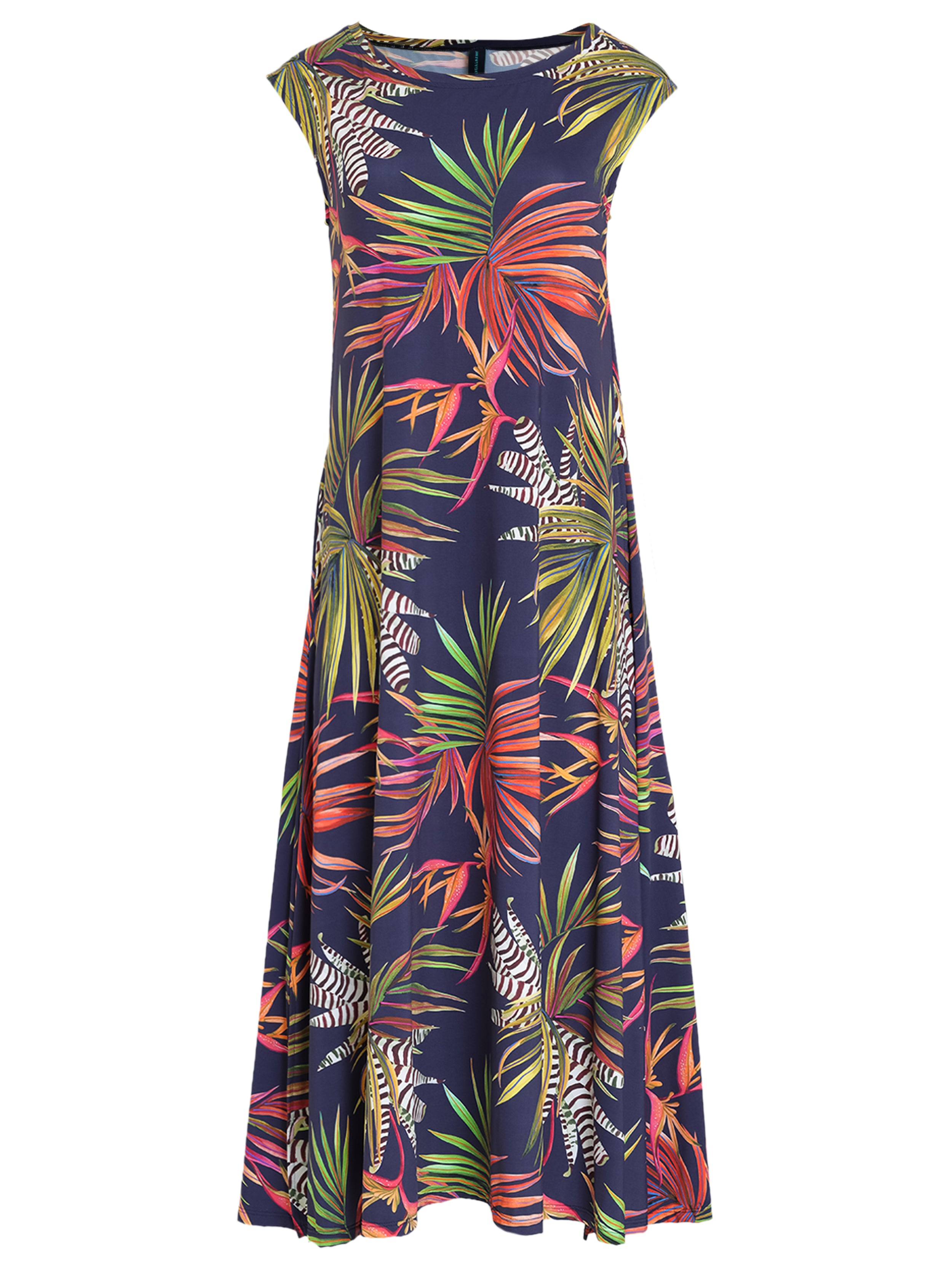 Tiê Foliage-Print Midi Dress