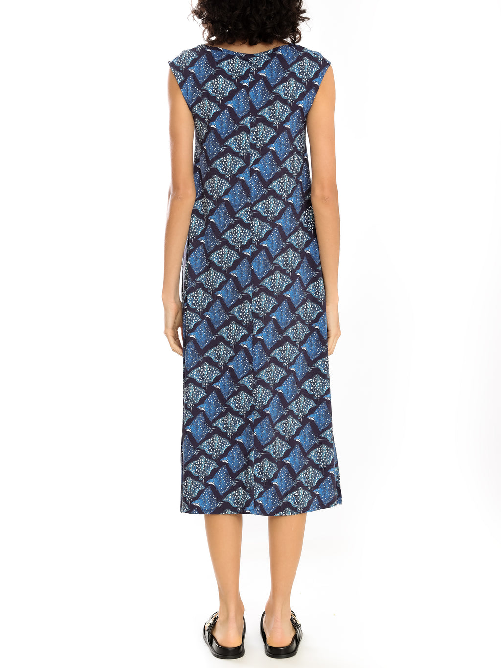Tiê Stingrays-Print Midi Dress