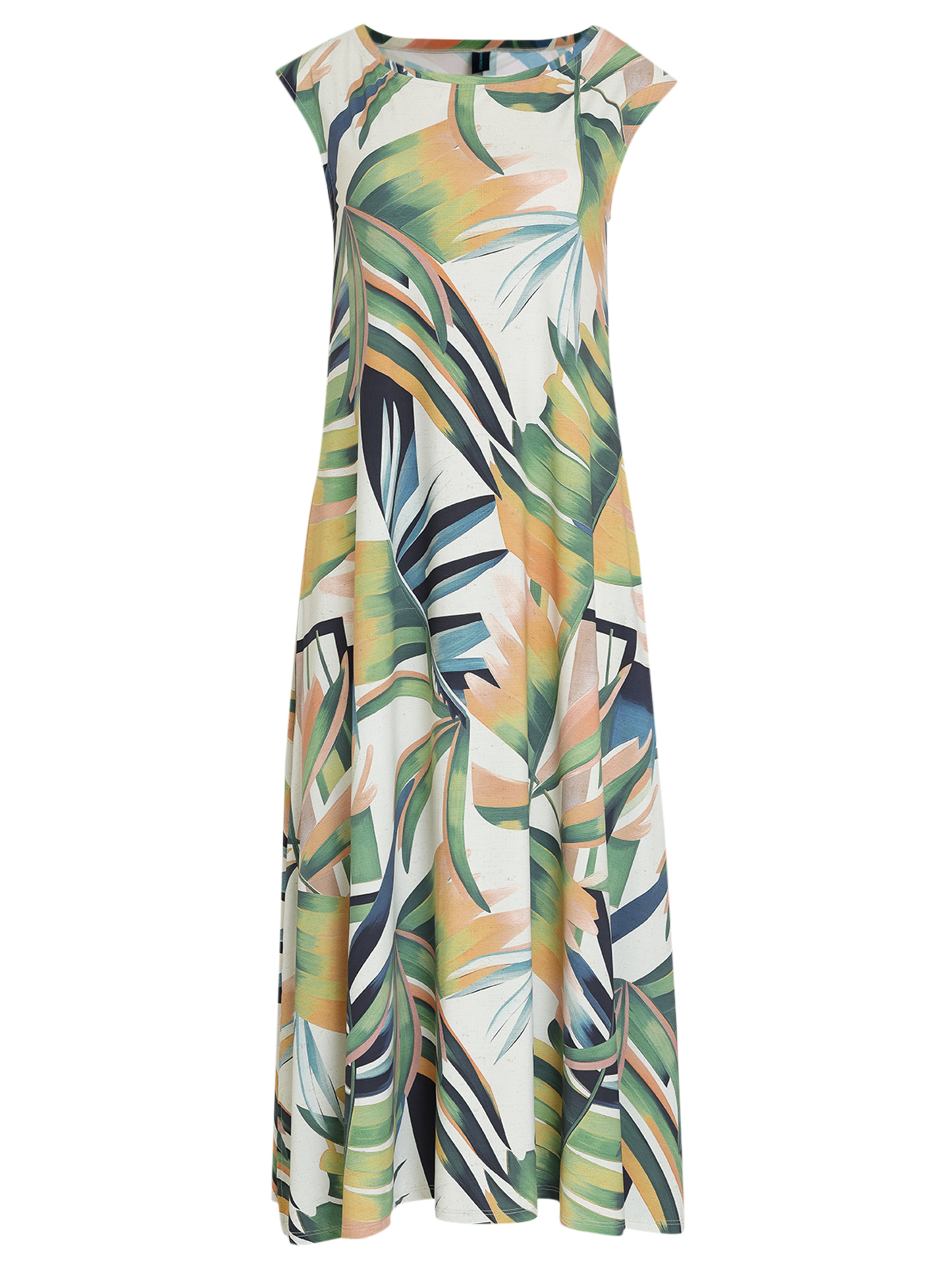 Tiê Foliage-Print Midi Dress