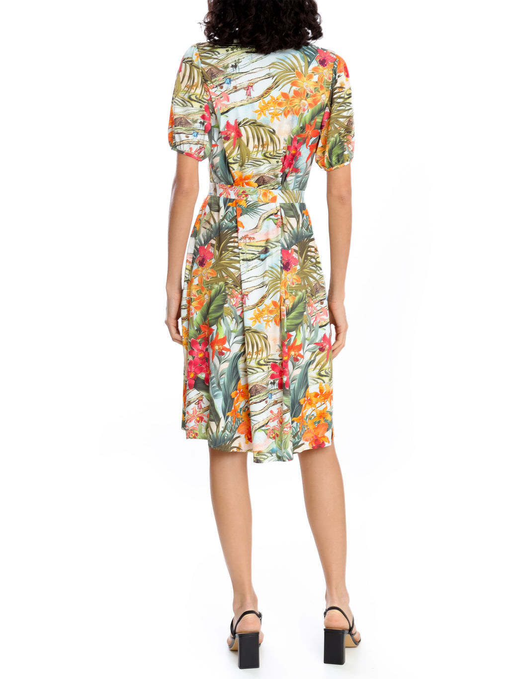 Themis Foliage-Print Midi Dress Laos