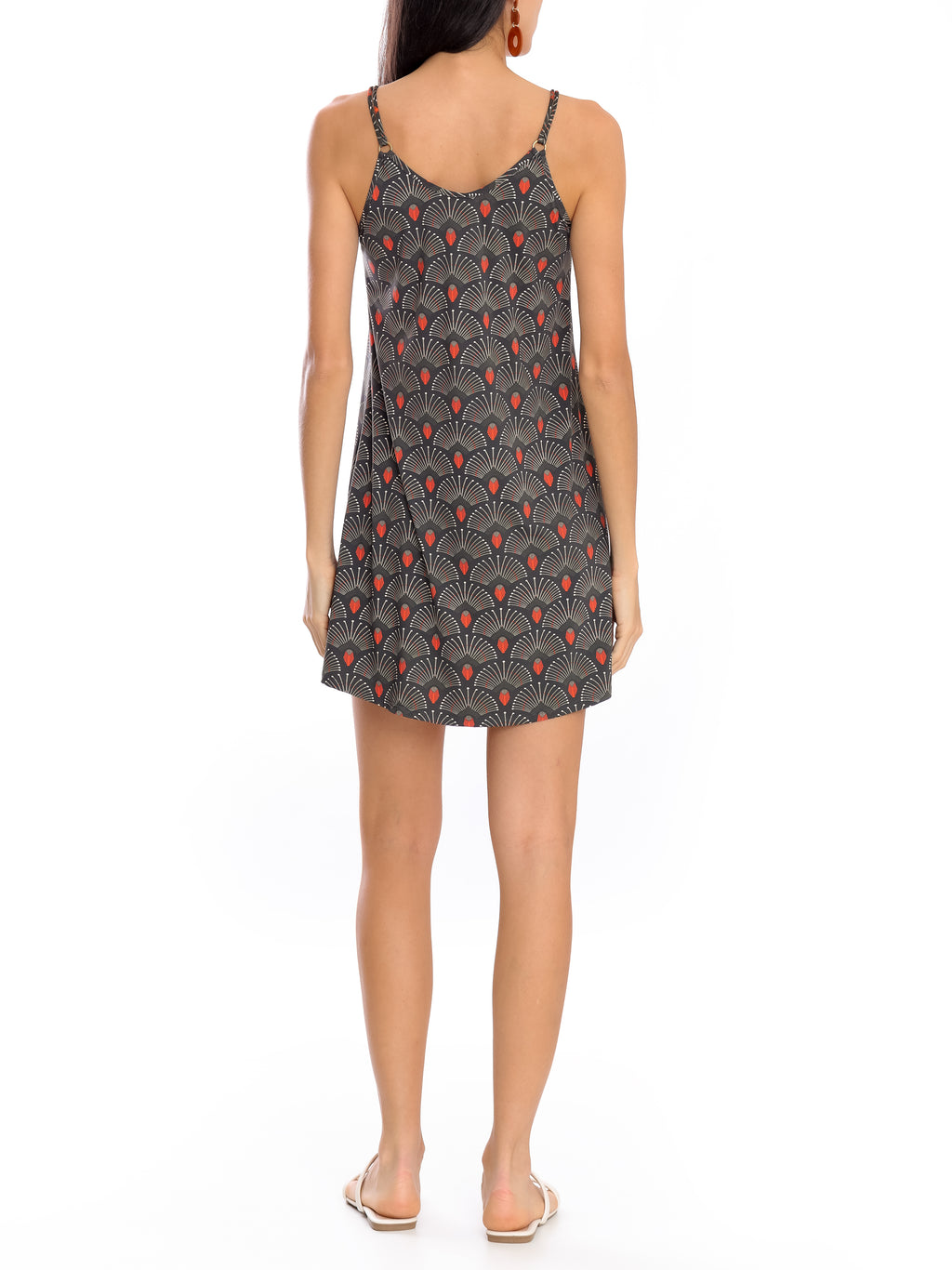 Sardenha Geometric-Print Mini Dress Cocar