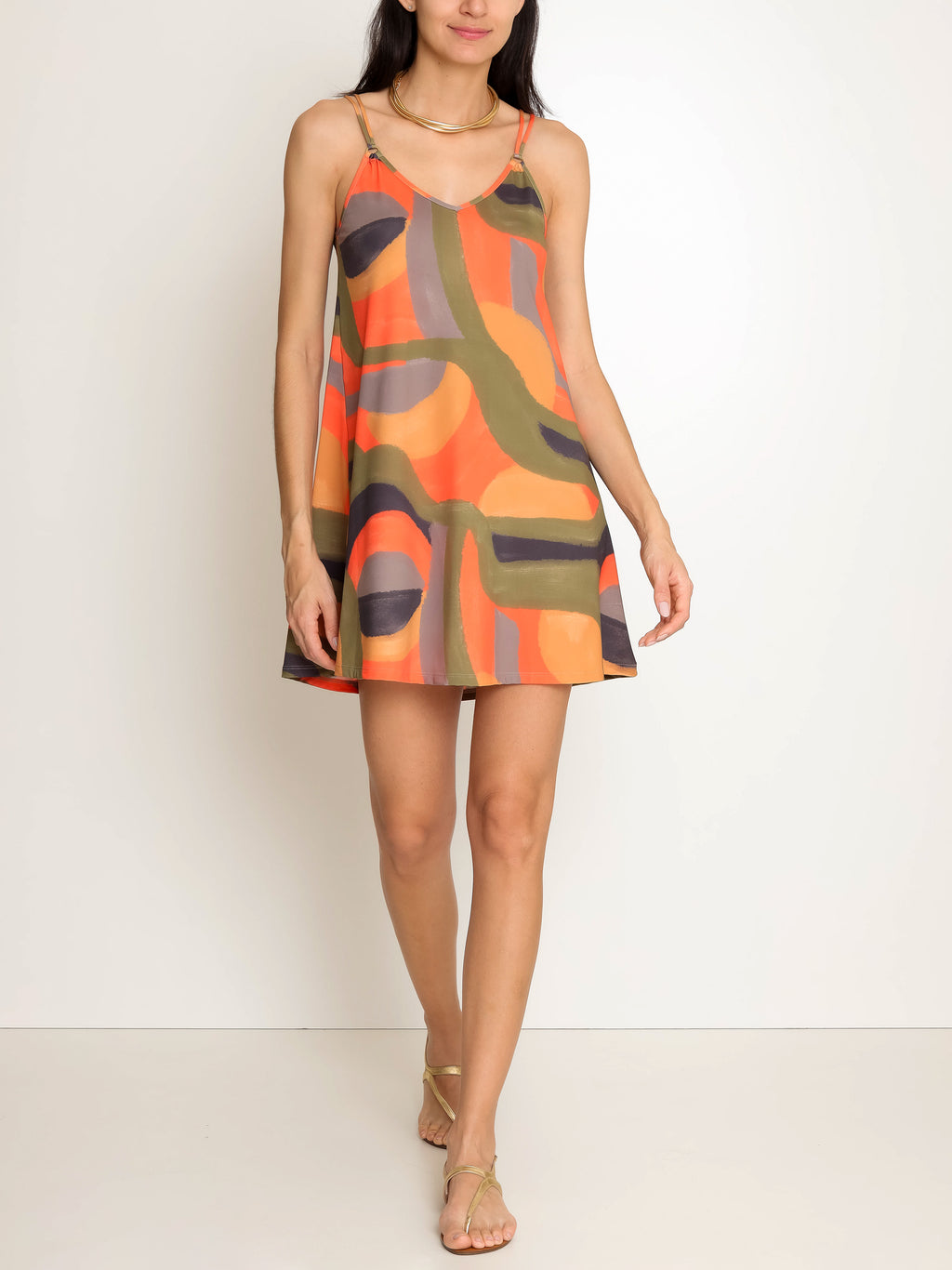 Sardenha Abstract-Print Mini Dress Sardenha