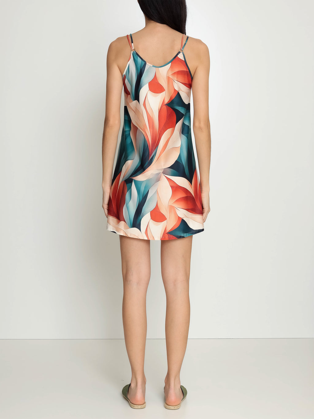 Sardenha Foliage-Print Mini Dress