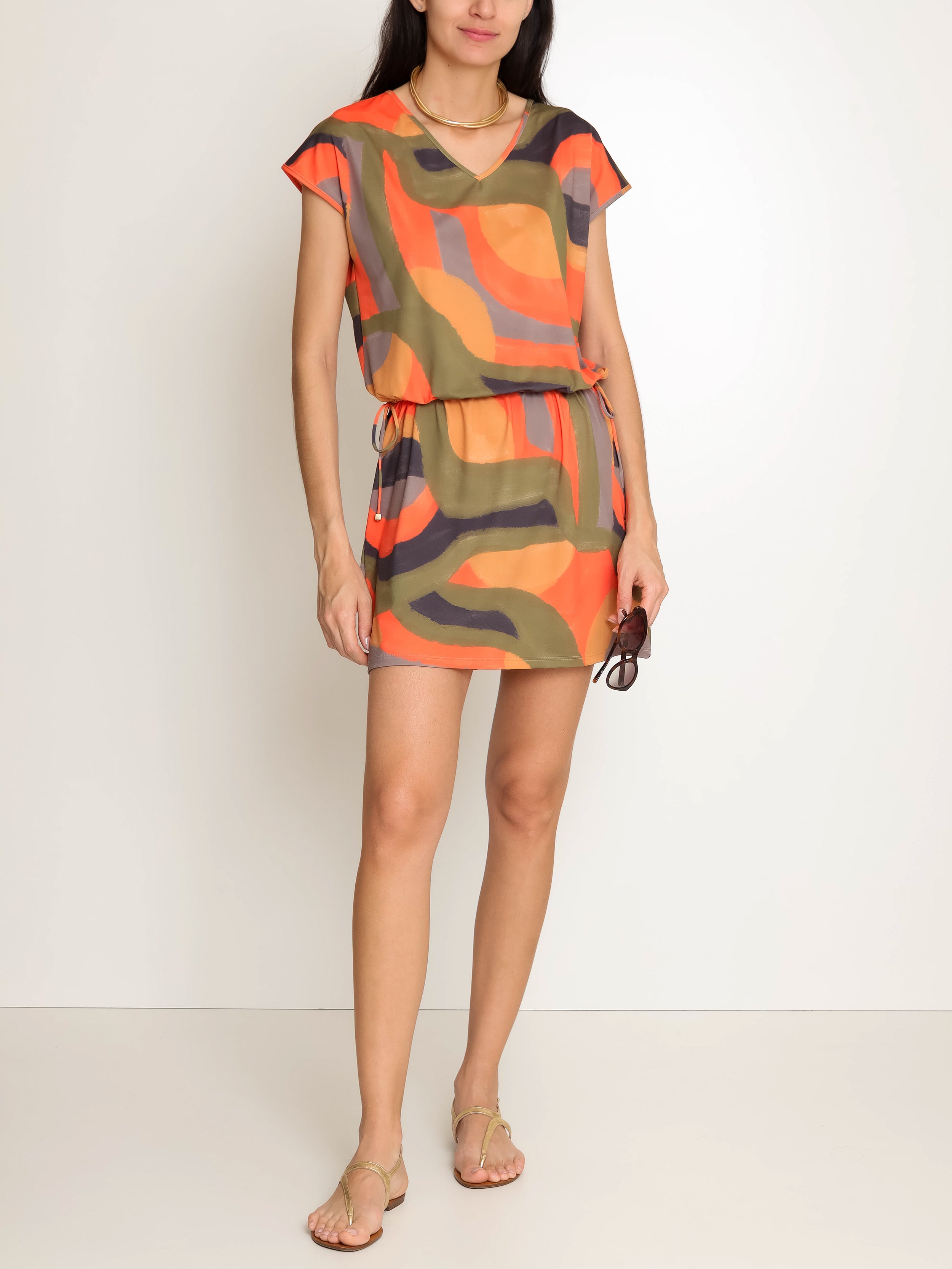 Krishna Abstracte-Print  Dress