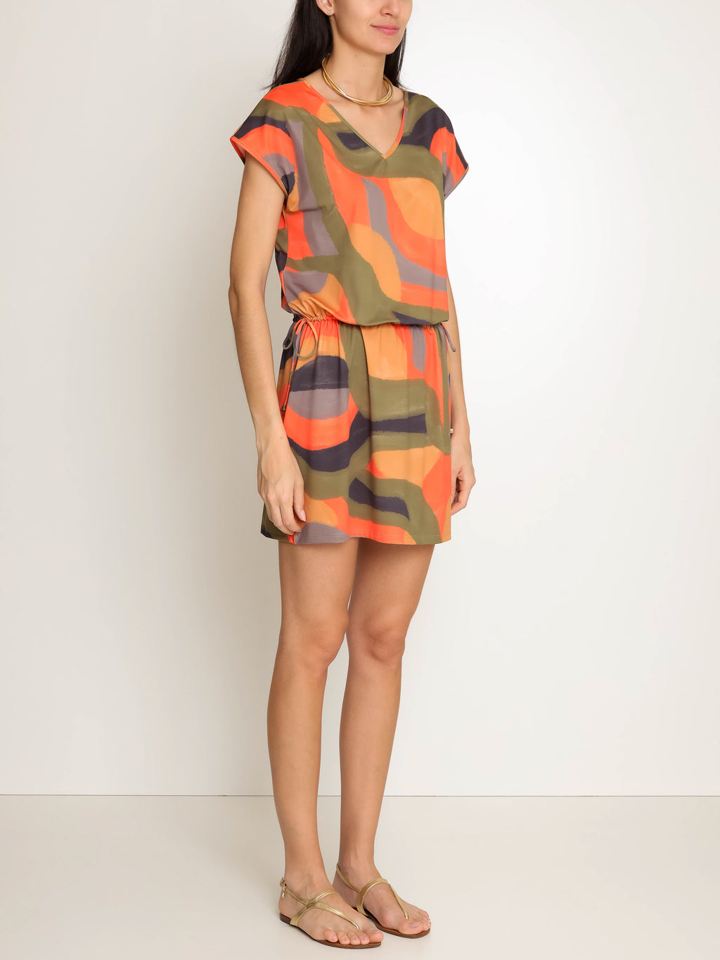 Krishna Abstracte-Print  Dress