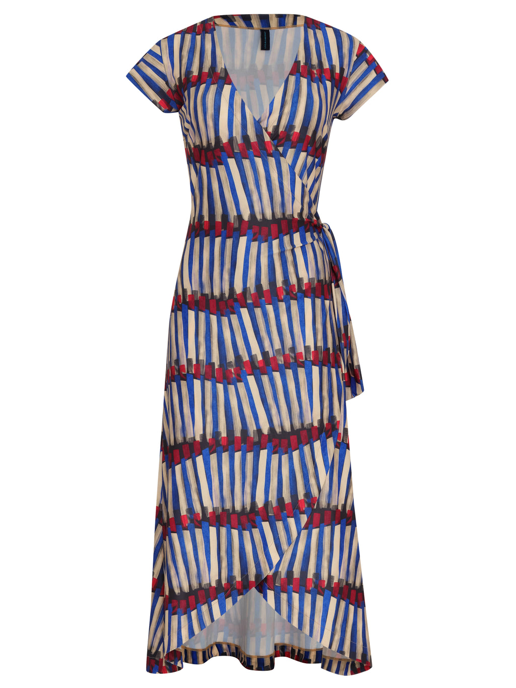 Falcao Graphic-Print V-Neck Midi Dress