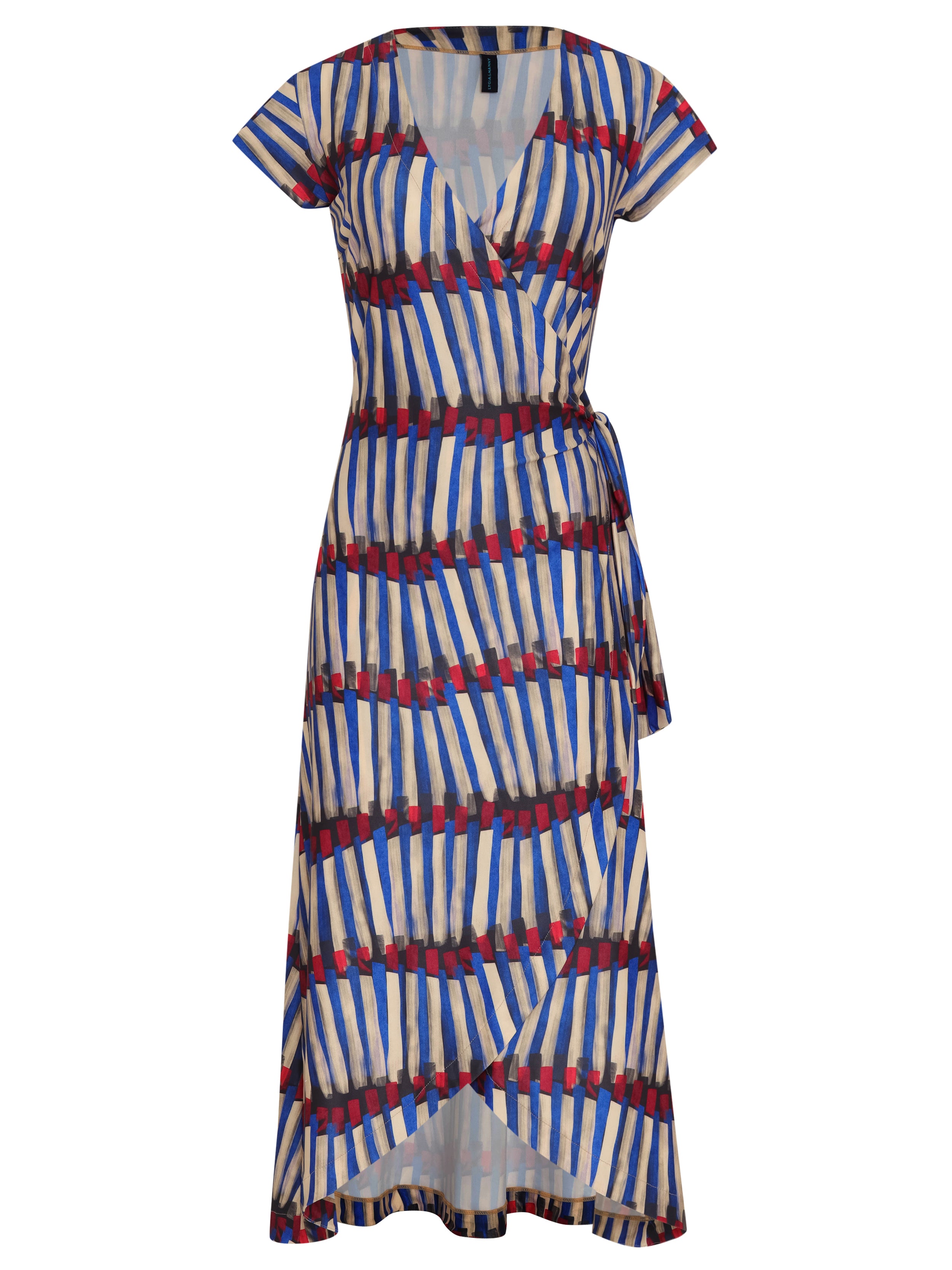 Falcao Graphic-Print V-Neck Midi Dress