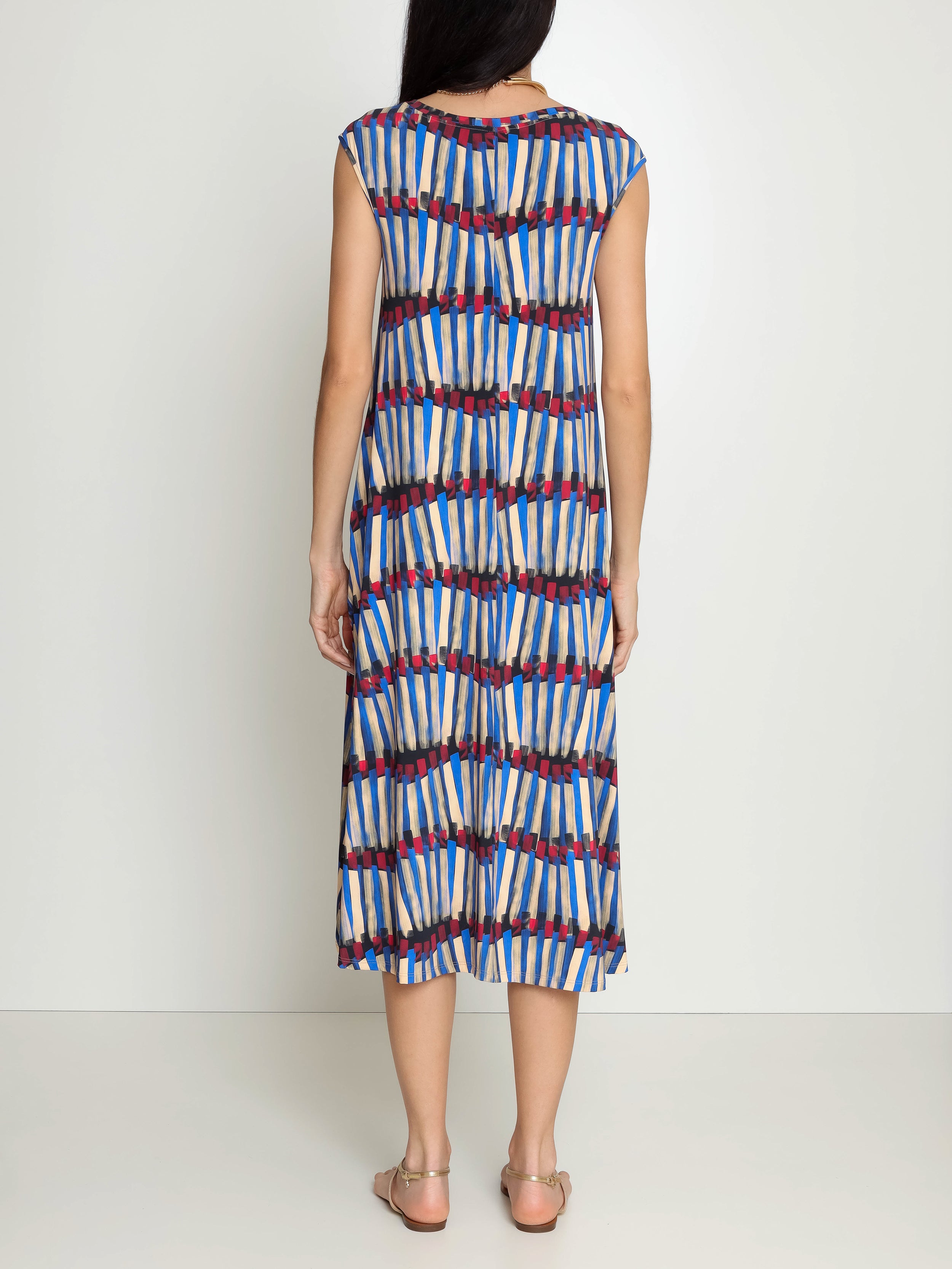 Tiê Graphic-Print Midi Dress