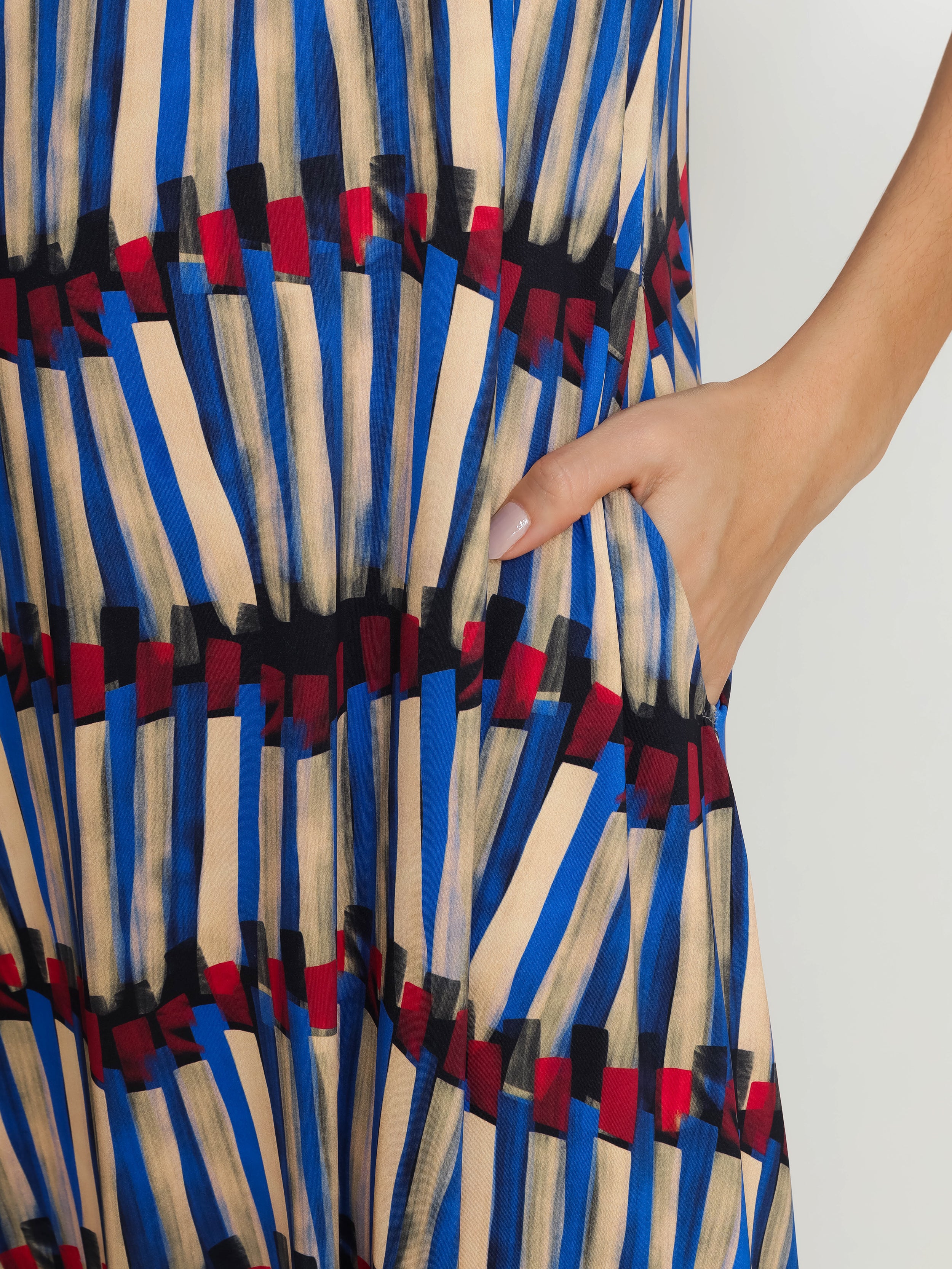 Tiê Graphic-Print Midi Dress
