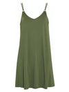 Sardenha Green Plain Essential Mini Dress