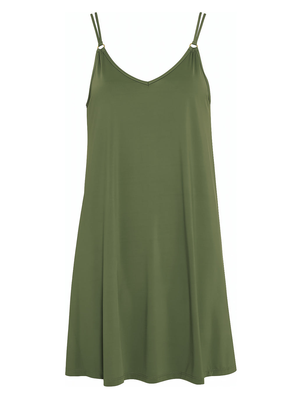 Sardenha Green Plain Essential Mini Dress