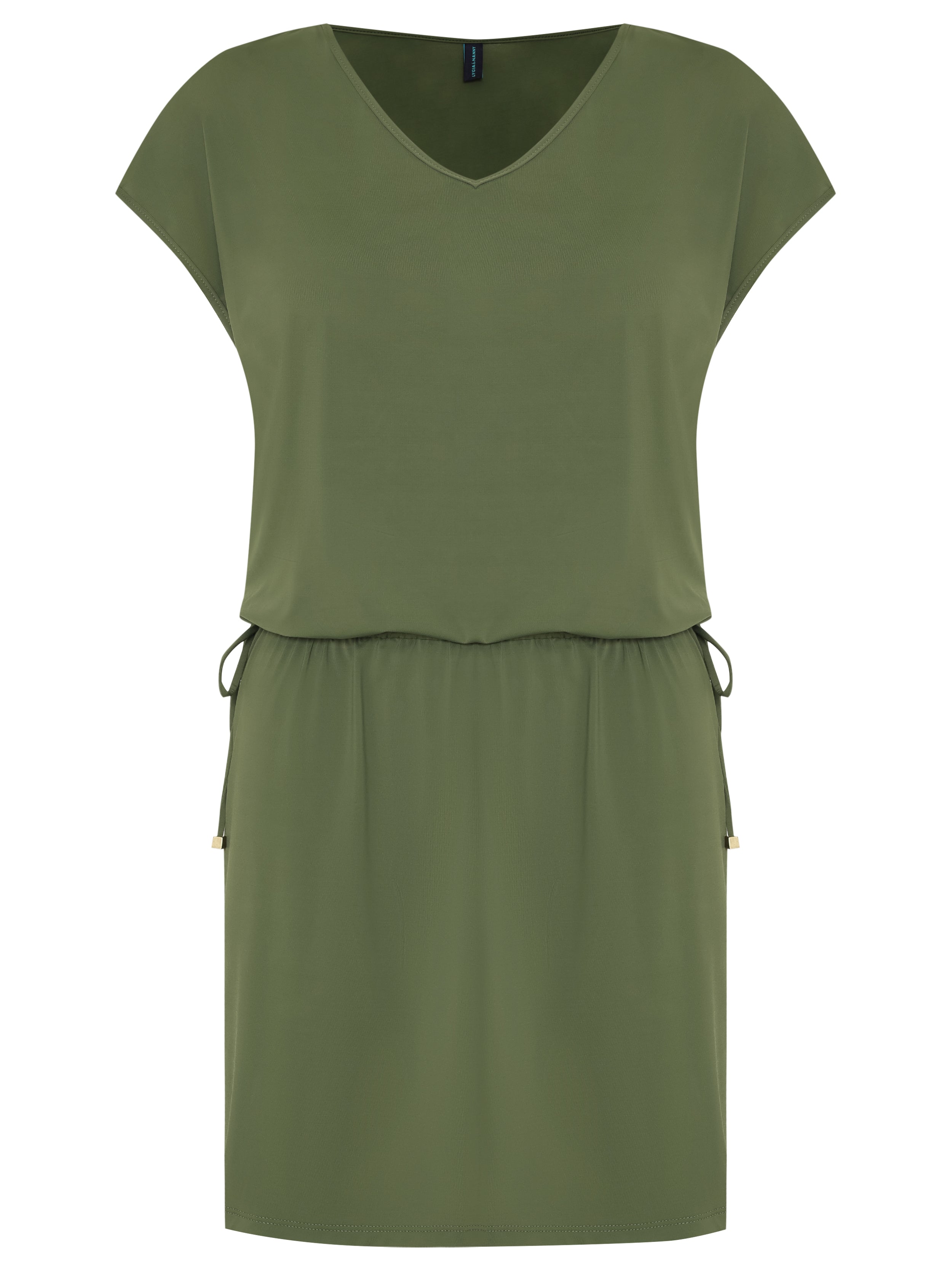Krishna Green Plain Dress