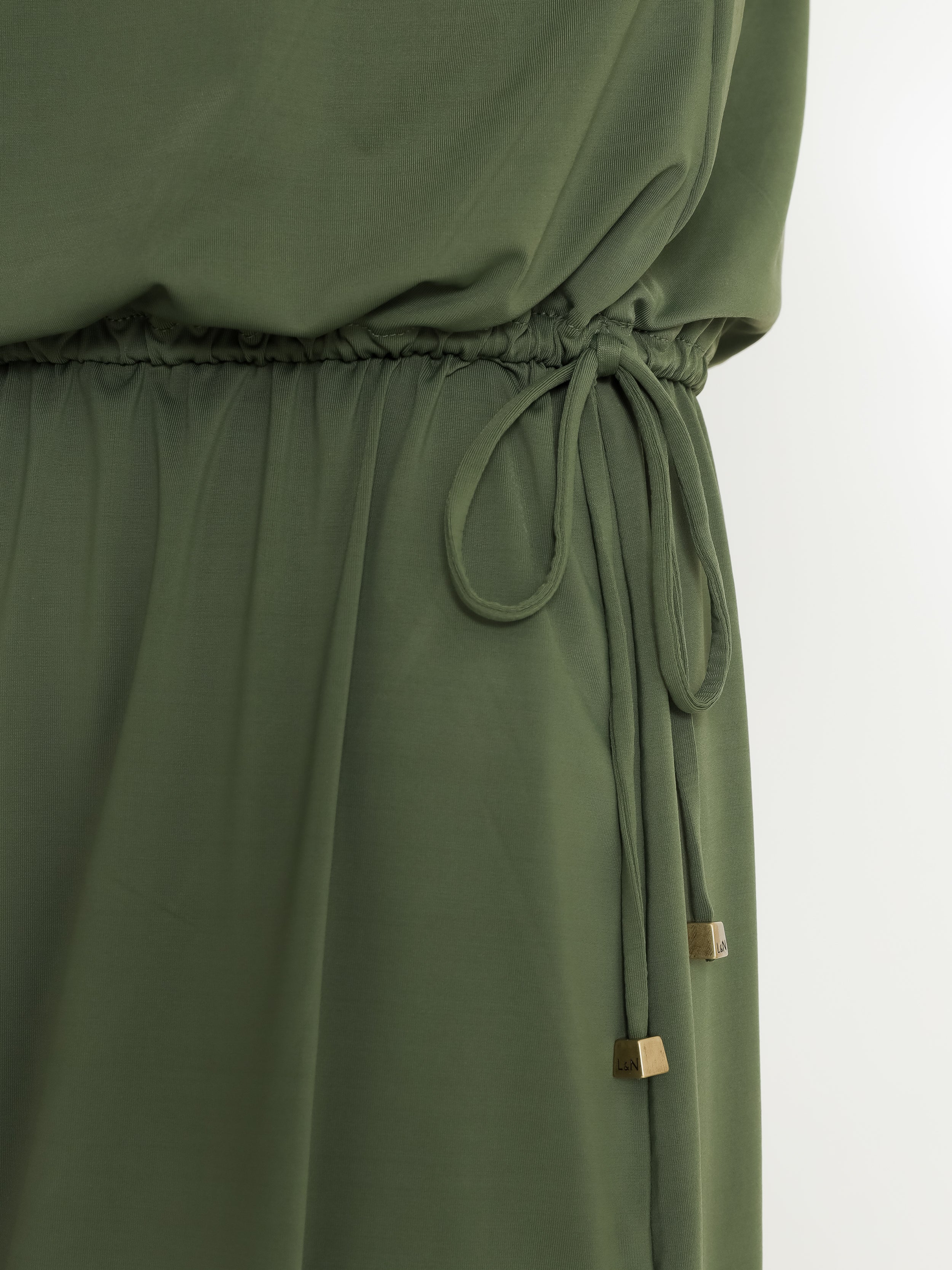 Krishna Green Plain Dress
