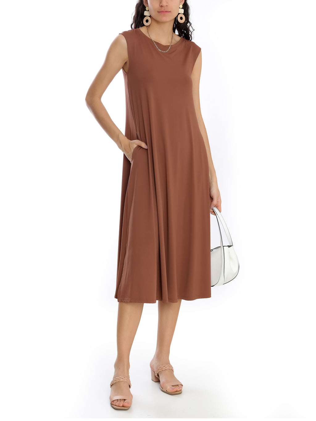 Tie Shift Midi Dress