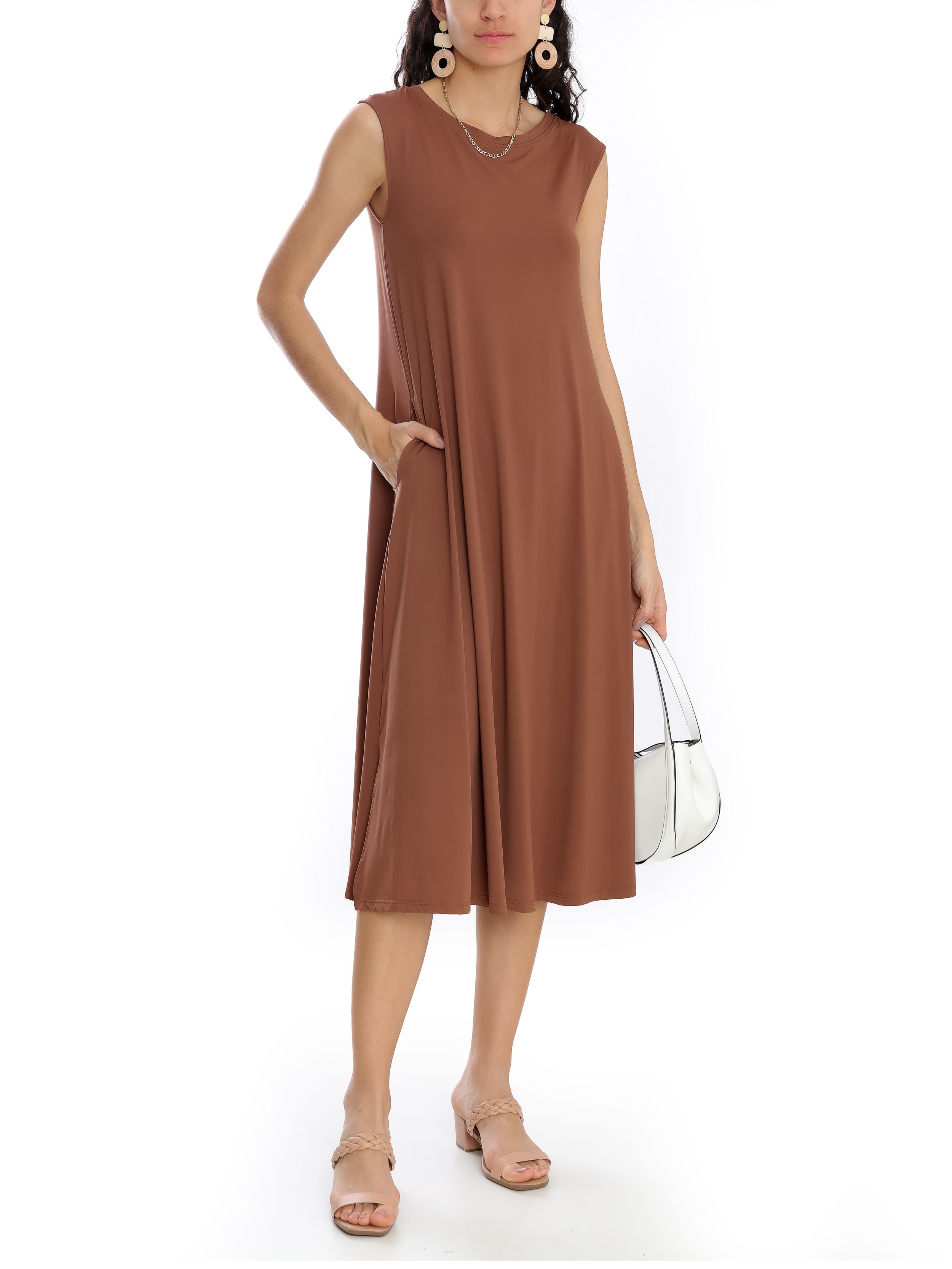 Tie Shift Midi Dress