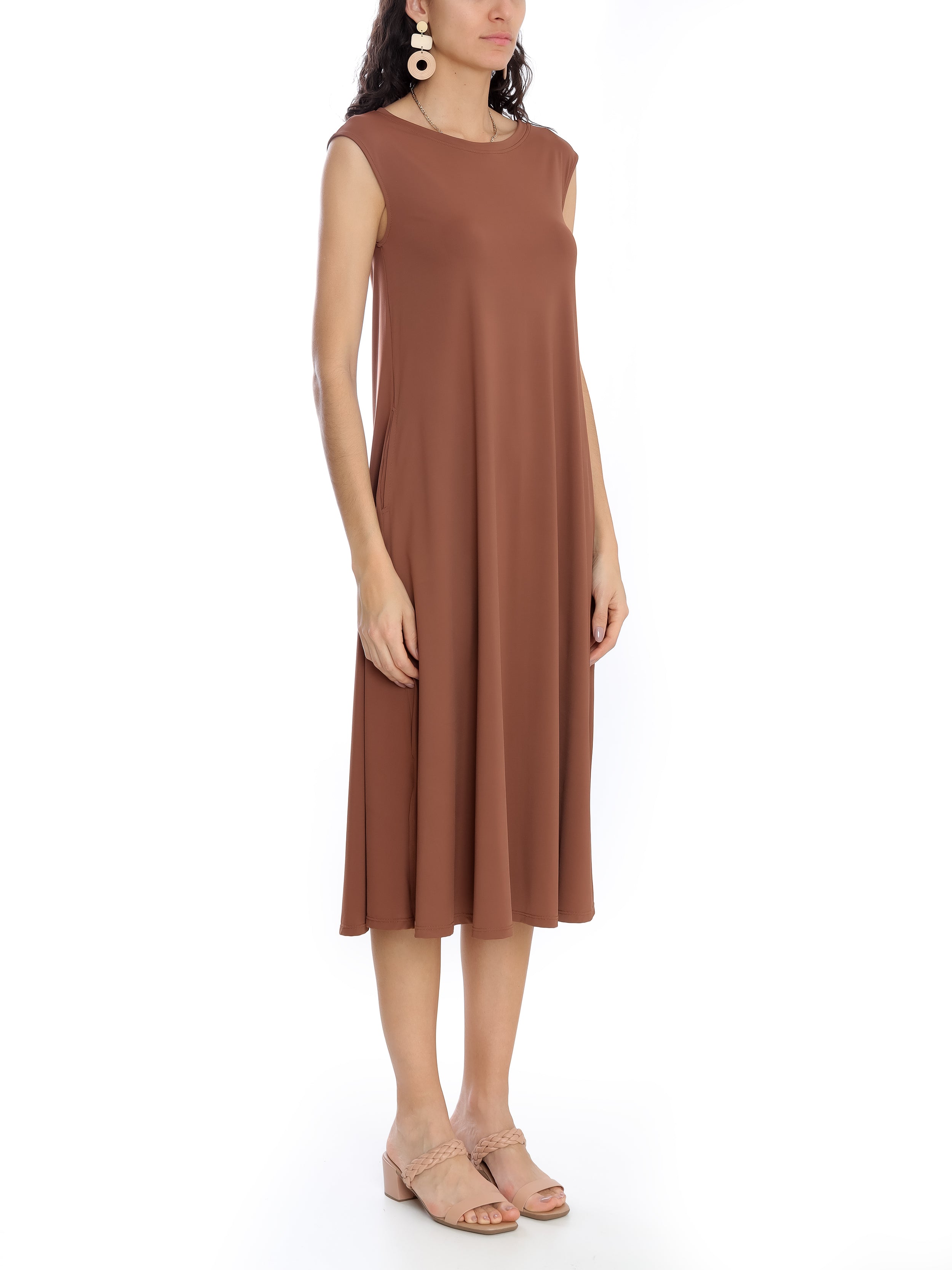 Tie Shift Midi Dress