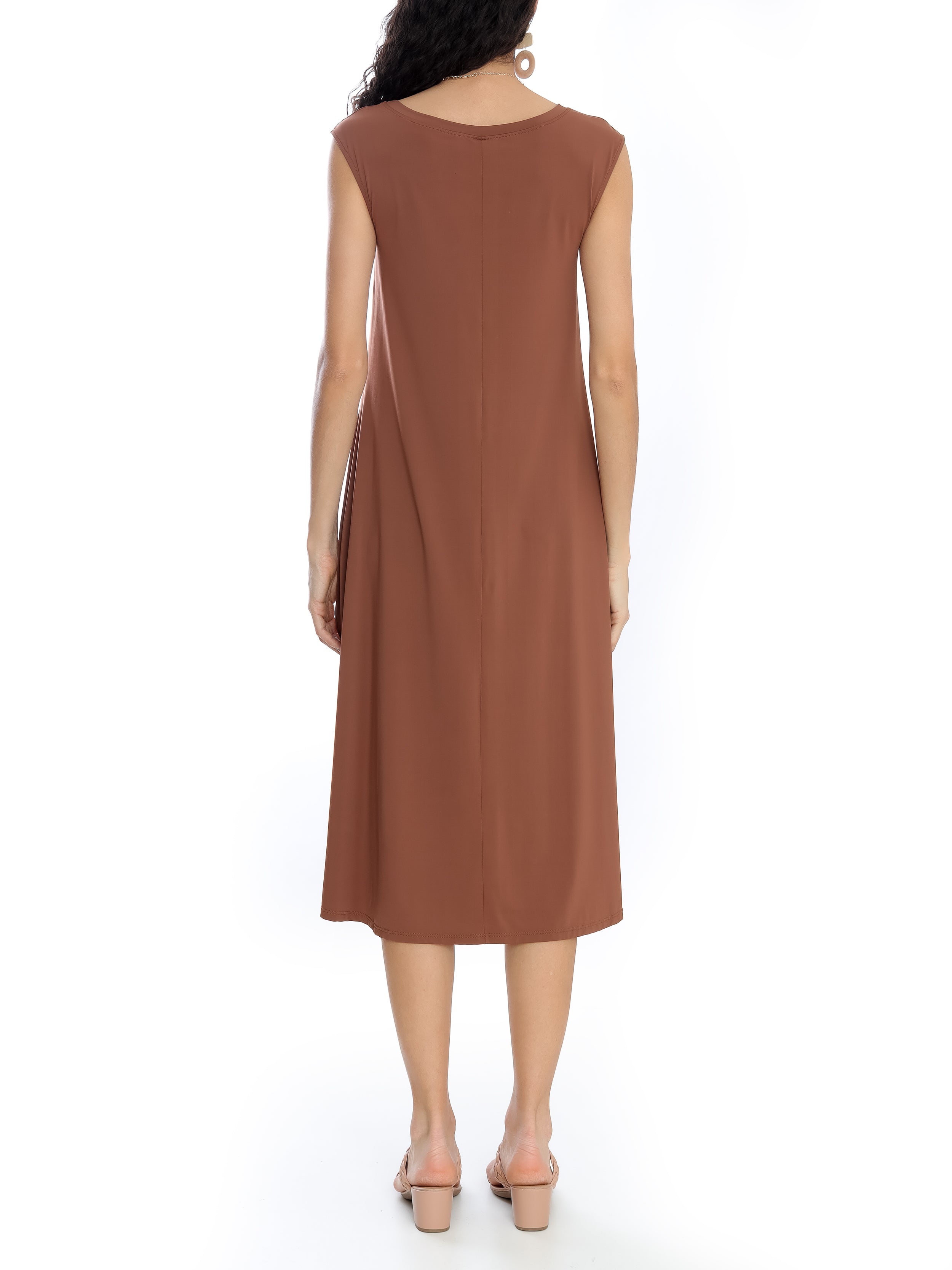 Tie Shift Midi Dress