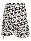 Laurita Geometric-Print Ruffled Miniskirt Zaya