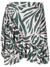 Laurita Abstracte-Print Ruffled Miniskirt Maori