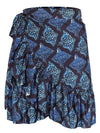 Laurita Stingrays-Print Ruffled Miniskirt Raja