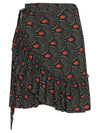 Laurita Geometric-Print Ruffled Miniskirt Cocar