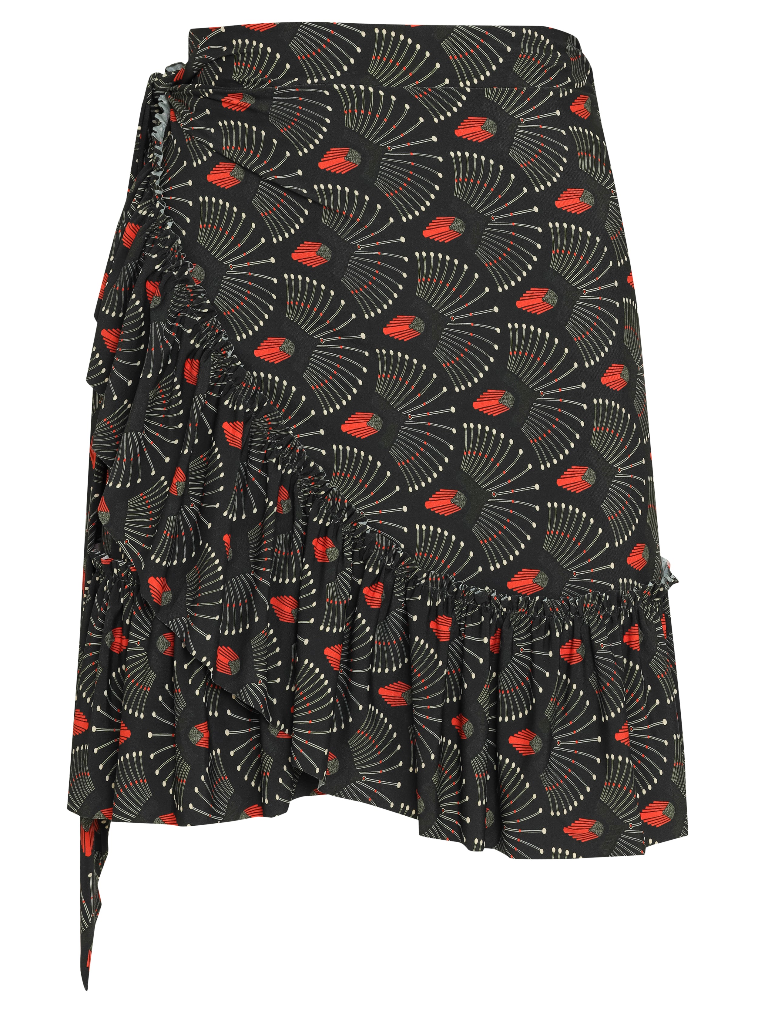 Laurita -Print Ruffled Miniskirt