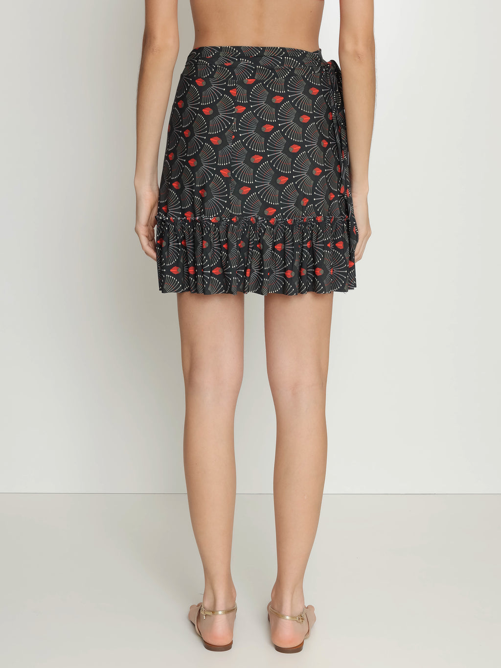 Laurita -Print Ruffled Miniskirt