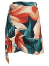 Laurita Foliage-Print Ruffled Miniskirt Amazonas