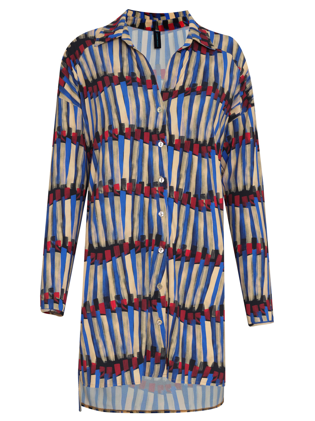 Meline Graphic-Print Button-Front Shirt Dress